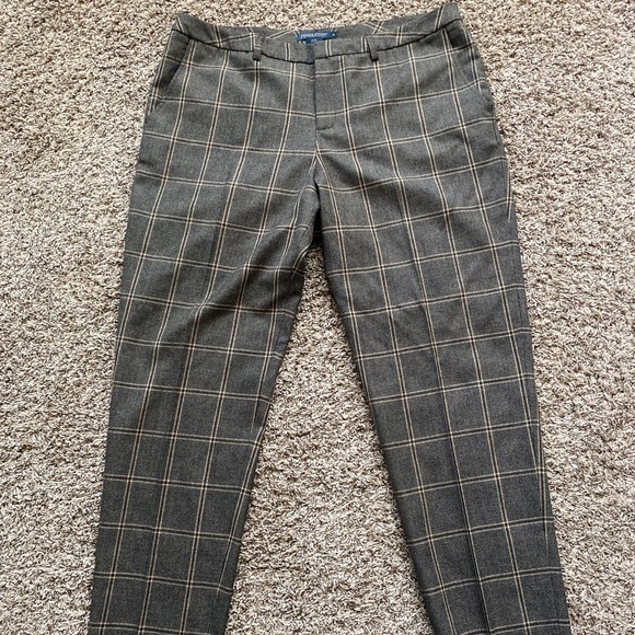 Pendleton Virgin Wool Plaid Pants Womens Size 16 Dress Casual Pants Brown - Picture 2 of 8